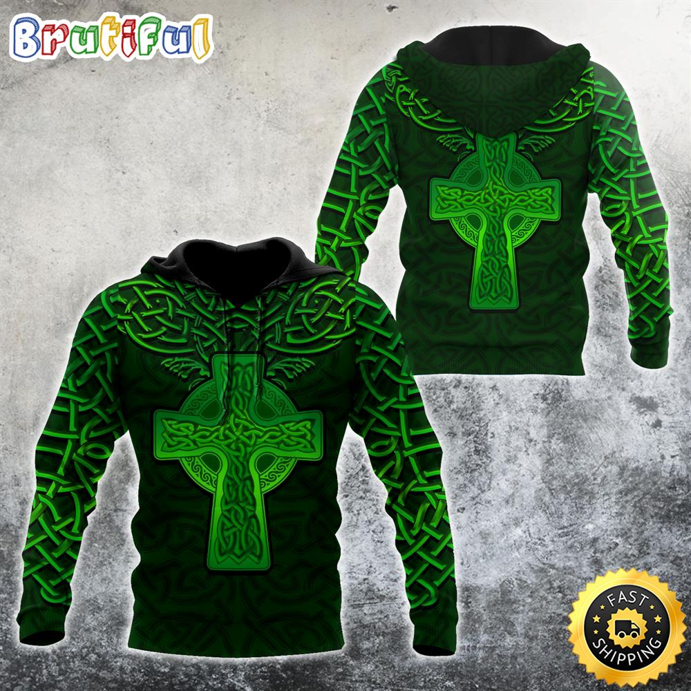 Celtic Knot Cross Wings 3D All Over Print Shirt