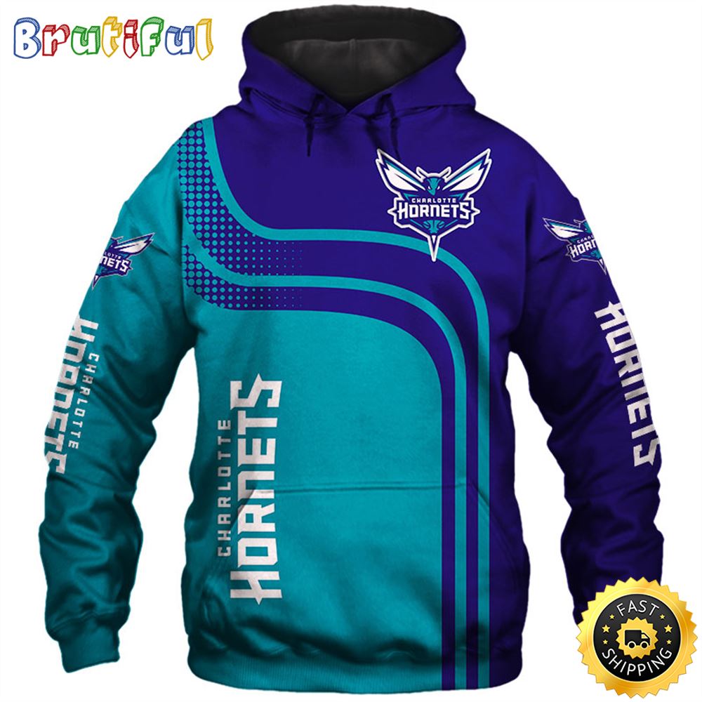 Charlotte Hornets Cheap Basketball For Dan 3d Hoodie