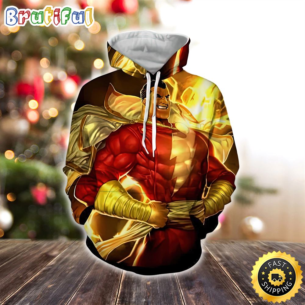 DC Comics Powerful Captain Marvel Shazam Golden Marvel Christmas All Over Print Shirt