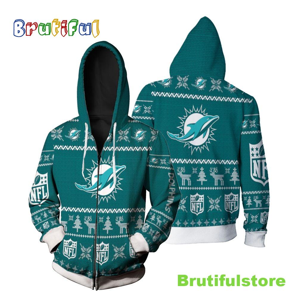 Dolphins Nfl Ugly Sweatshirt Christmas 3d All Over Print Shirt