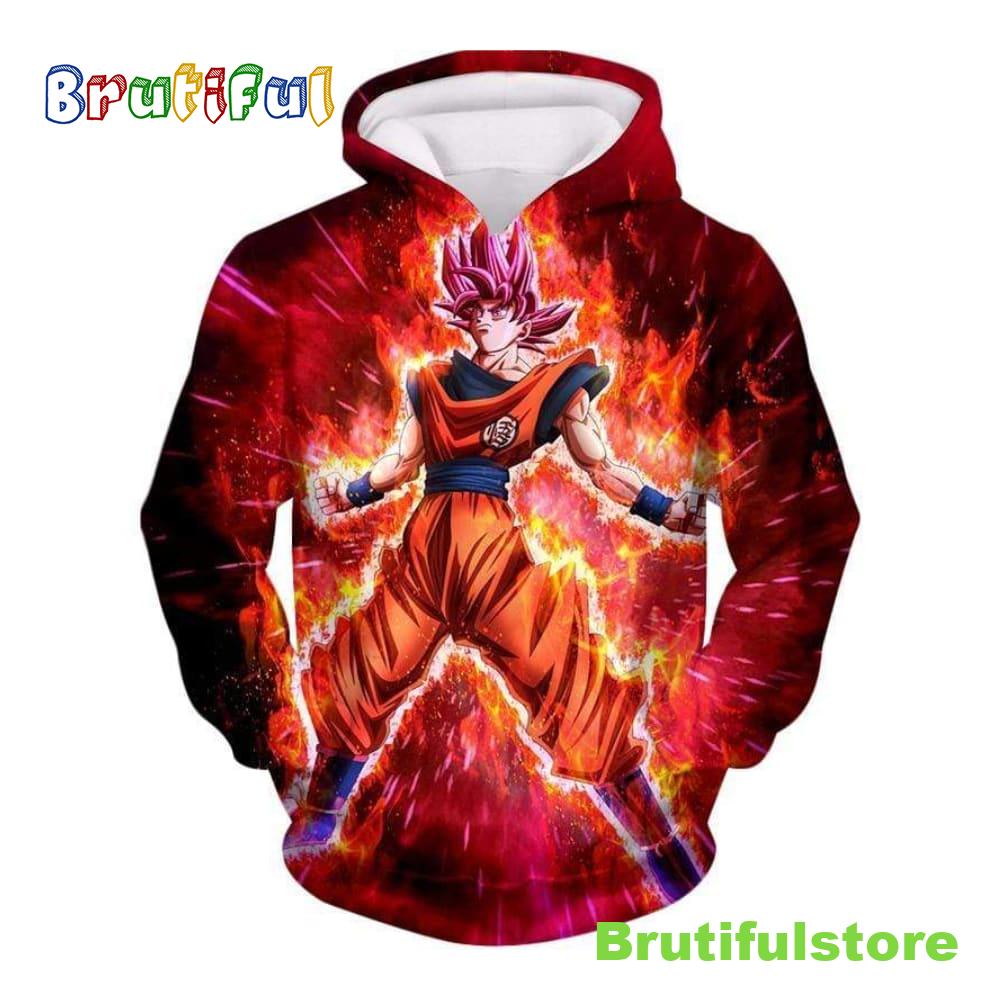 Dragon Ball Super Super Saiyan God Goku Power Rising Cool All Over Print Shirt