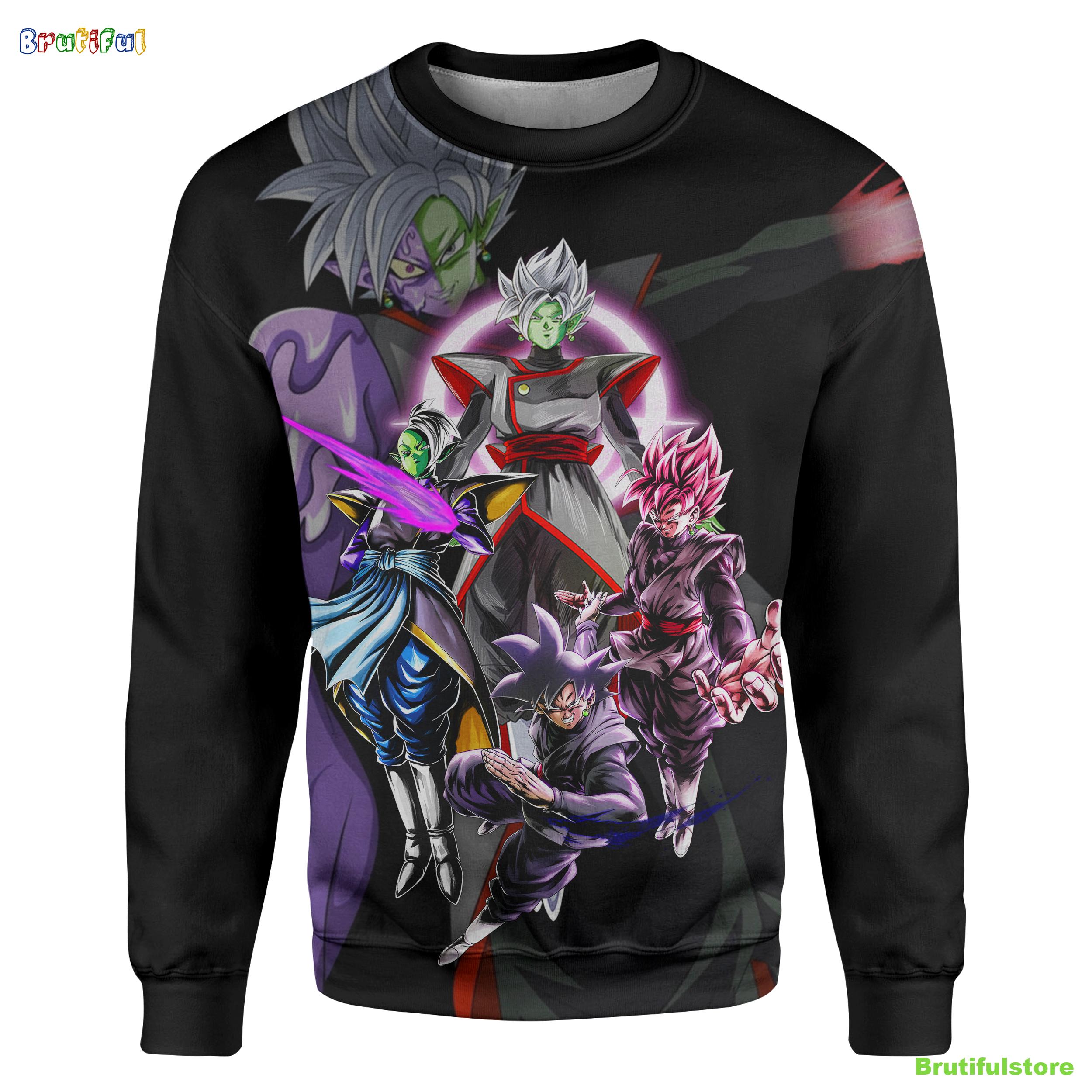 Dragon Ball Super Zamasu Goku Black Goku Rose Cool 3D All Over Print Shirt