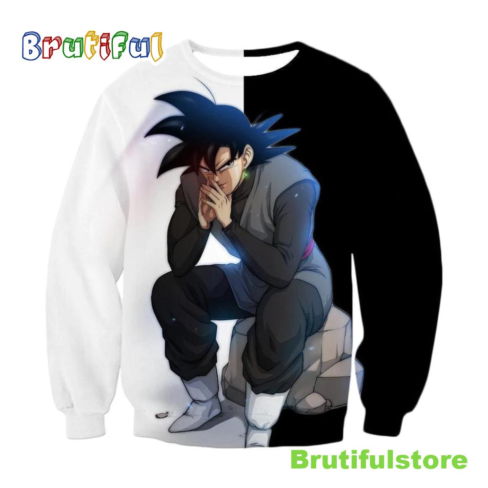 Dragon Ball Z Black Goku Sitting Posture All Over Print Shirt