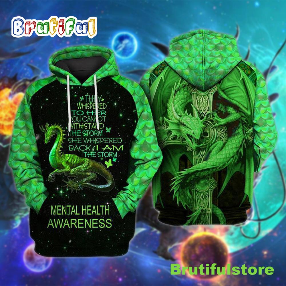 Dragon Storm Mental Health Awareness All Over Print Shirt