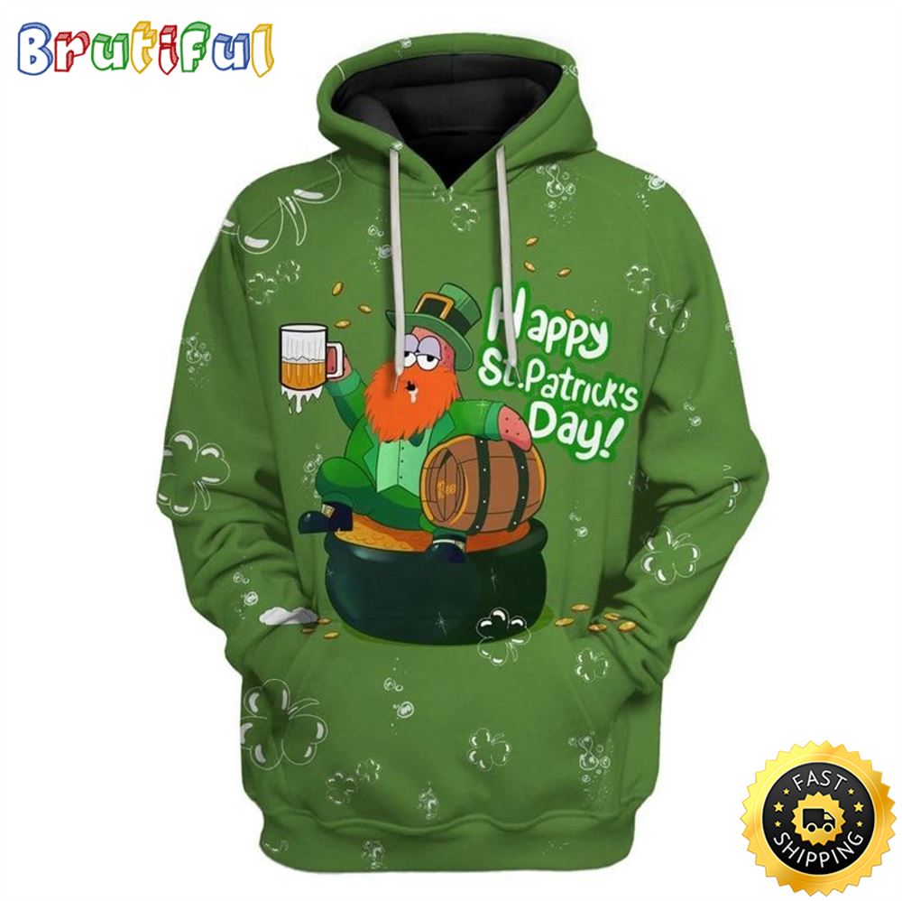 Drinking Beer St Patricks Day Happy Patrick_s Day 3d Hoodie All Over Print Shirt