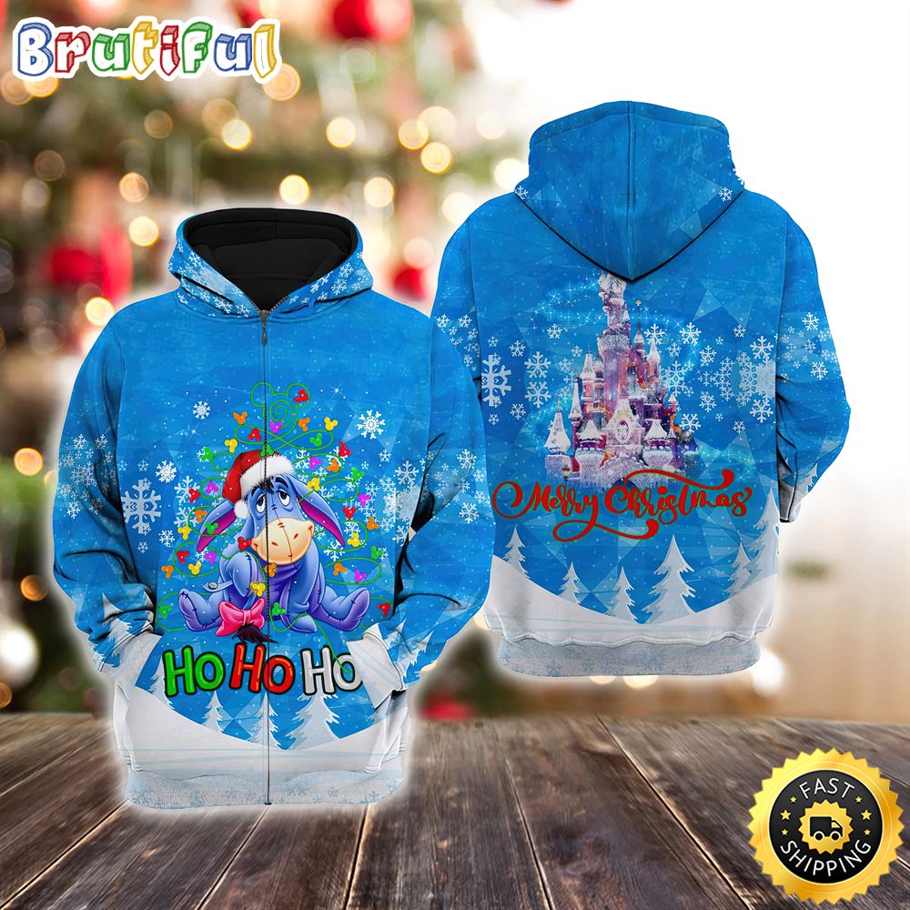 Eeyore Donkey Christmas Disney Christmas Hoodie All Over Print Shirt