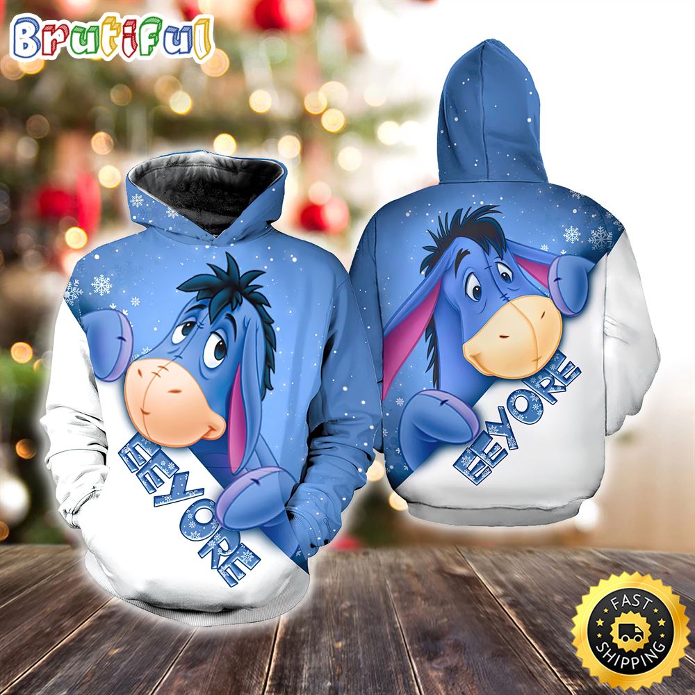 Eeyore Donkey Christmas Disney Christmas Hoodie All Over Print Shirts