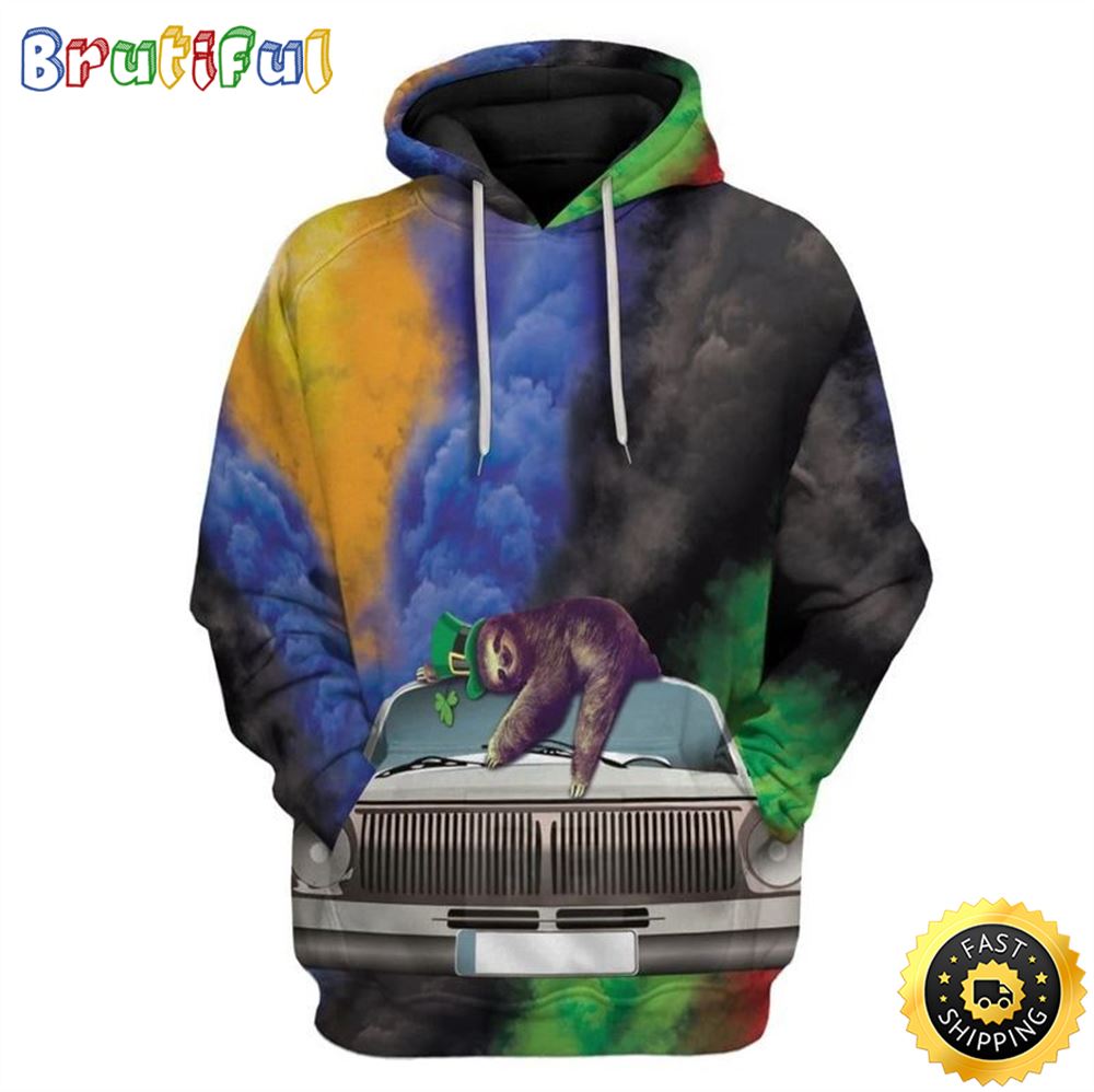 Fast Sloth St Patricks Day Happy Patrick_s Day 3d Hoodie All Over Print Shirt