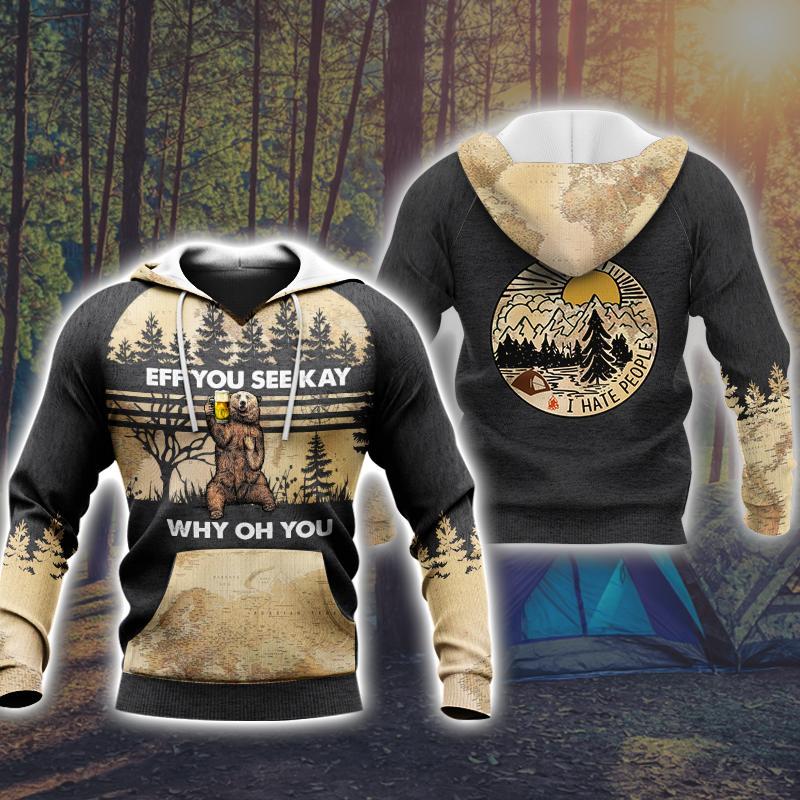 Gifury Eff You See Kay Camping Shirt Beer Bear Camping Eff You See Kay Why Oh You Hoodie Eff You See Kay Camping Hoodie