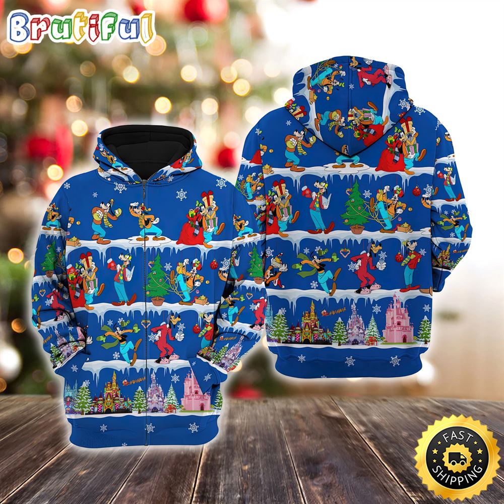 Goofy Dog Christmas Disney Christmas Hoodie All Over Print Shirt