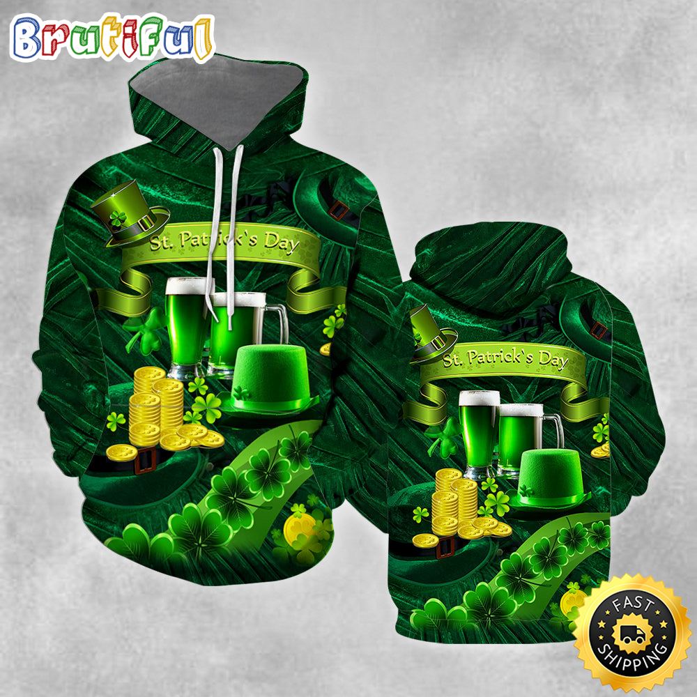 Green Beer St. Patrick_s Day All Over Print Shirt