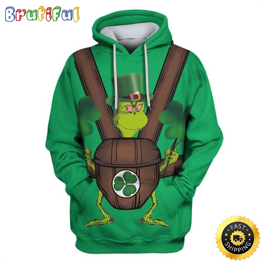 Grinch Saint Patricks Day Happy Patrick_s Day 3d Hoodie All Over Print Shirt