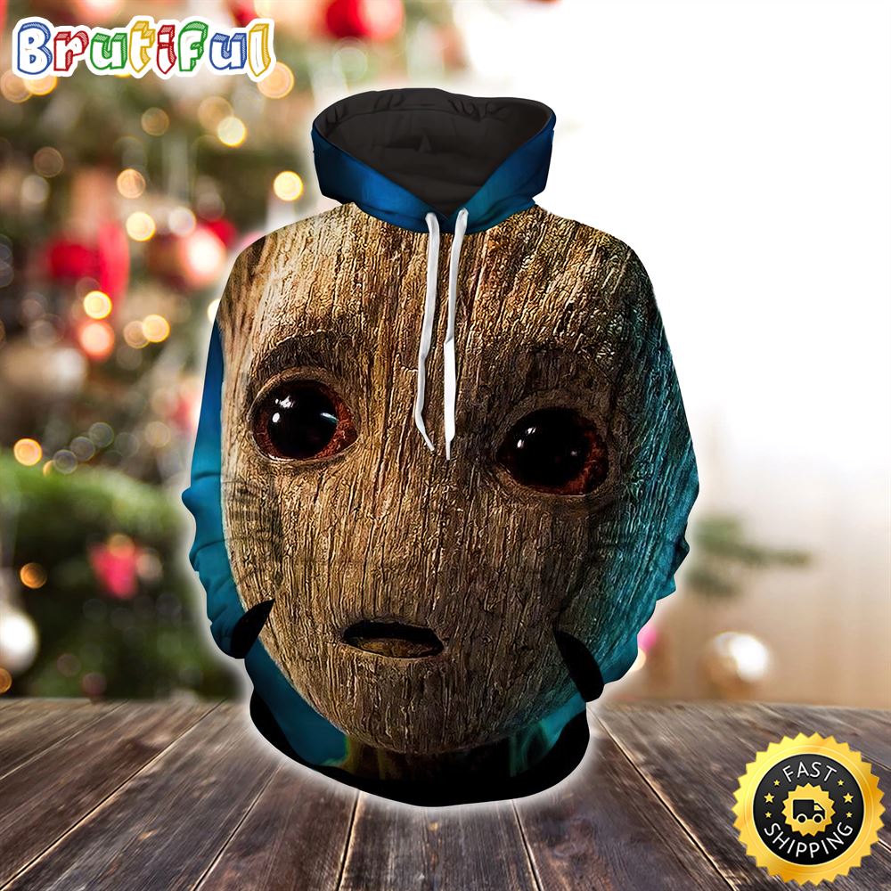 Guardians Of The Galaxy Emotional Cute Baby Groot Marvel Christmas All Over Print Shirt