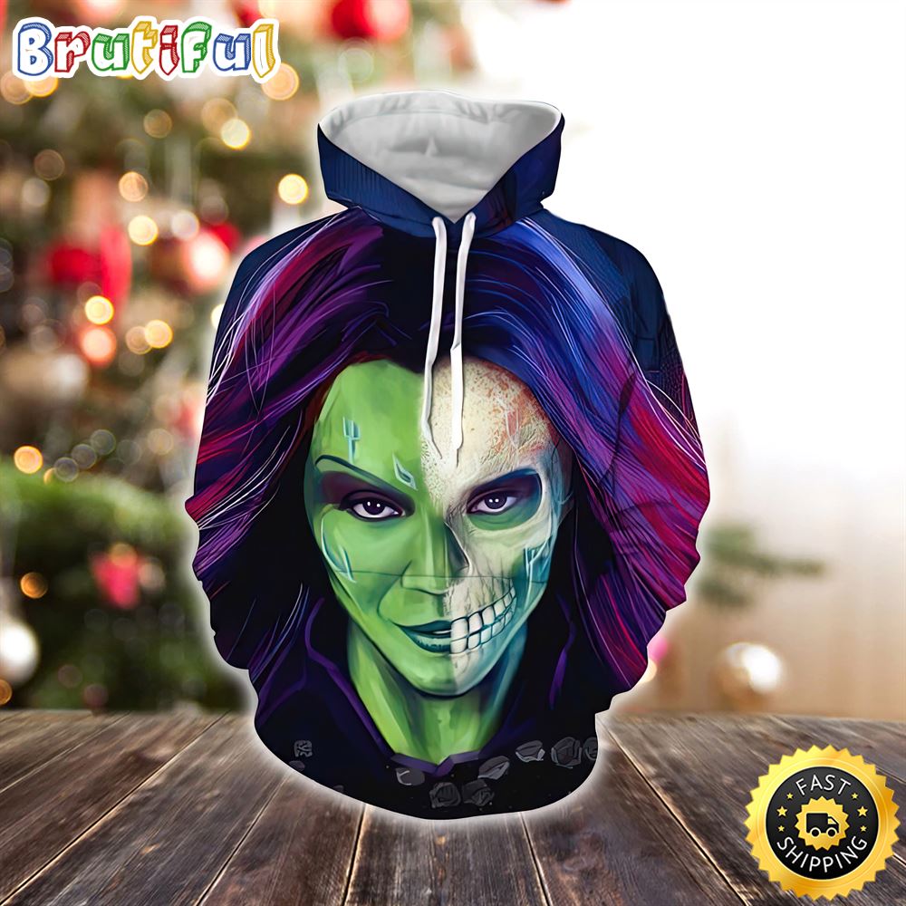 Guardians Of The Galaxy Gamora Zen Whoberi Ben Titan Marvel Christmas 3D All Over Print Shirt