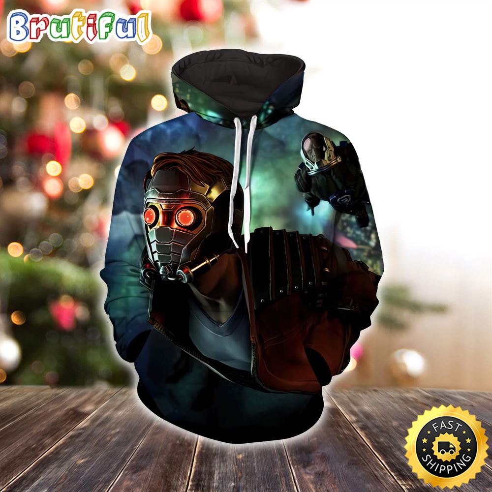 Guardians of the Galaxy Star-Lord Gear Up Awesome Design Marvel Christmas All Over Print Shirt