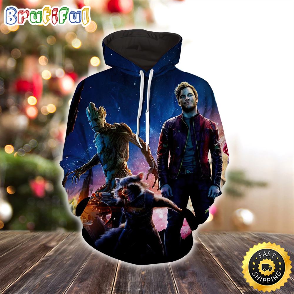 Guardians of the Galaxy Star-Lord Rocket Cool Marvel Christmas All Over Print Shirt