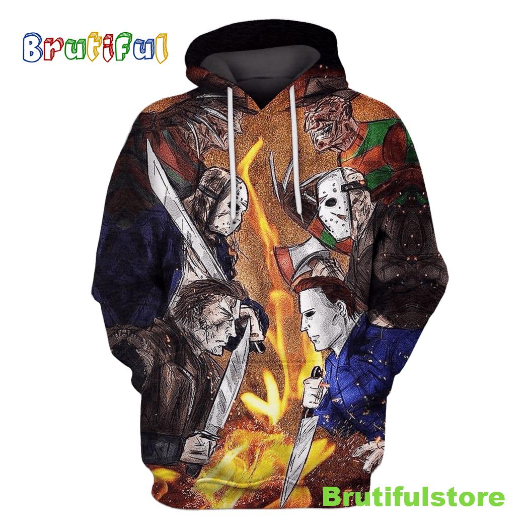 Halloween Michael Myers Hoodies All Over Print Shirt