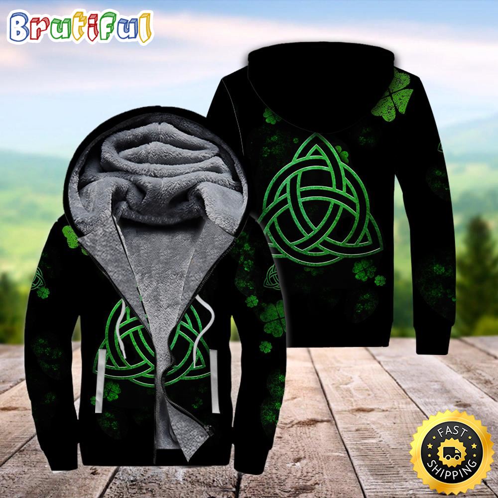Happy Irish St Patrick_s Day Fleece Zip Hoodie All Over Print Shirt