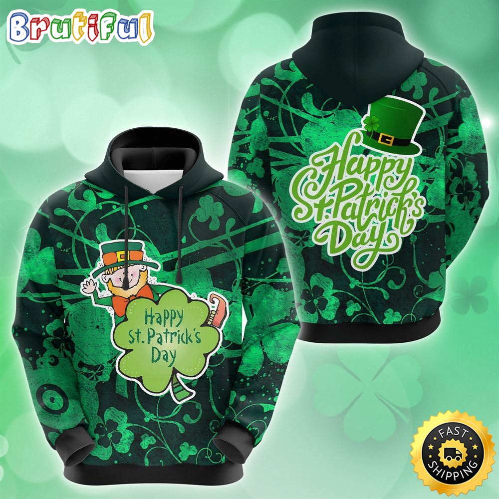 Happy St Patrick_s Day Shamrock 3D All Over Print Shirt