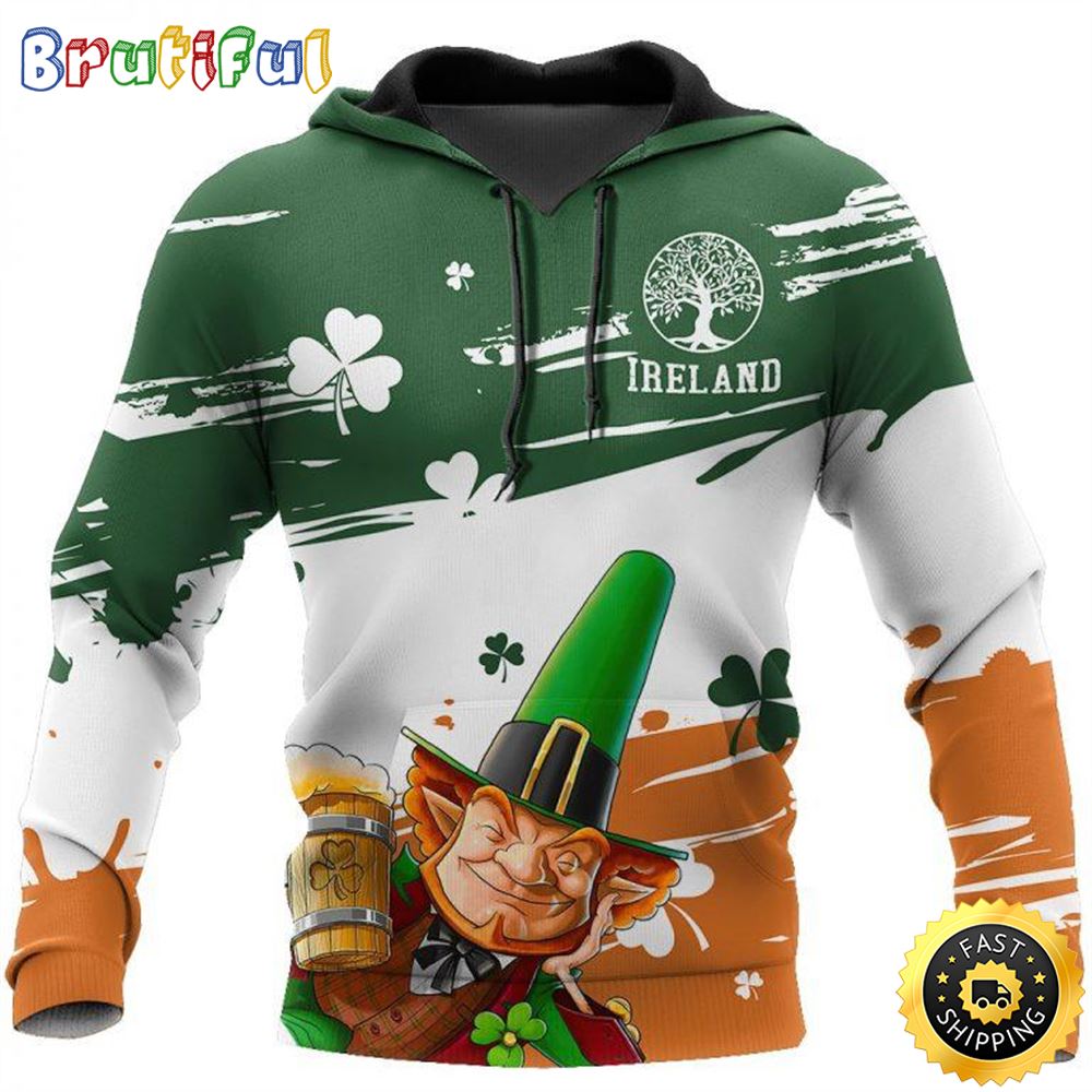Ireland Leprechauns Irish St Patricks Day All Over Print Shirt
