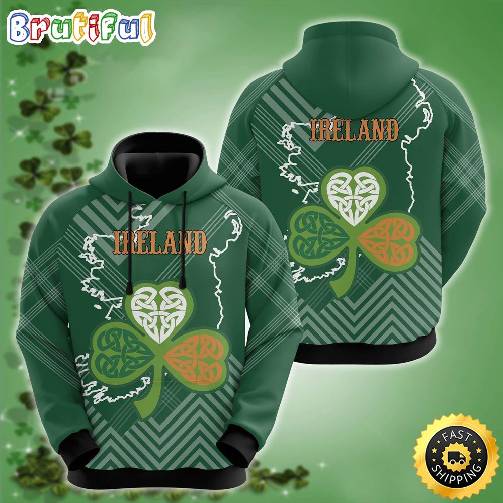 Ireland Shamrock Knot 3D All Over Print Shirt
