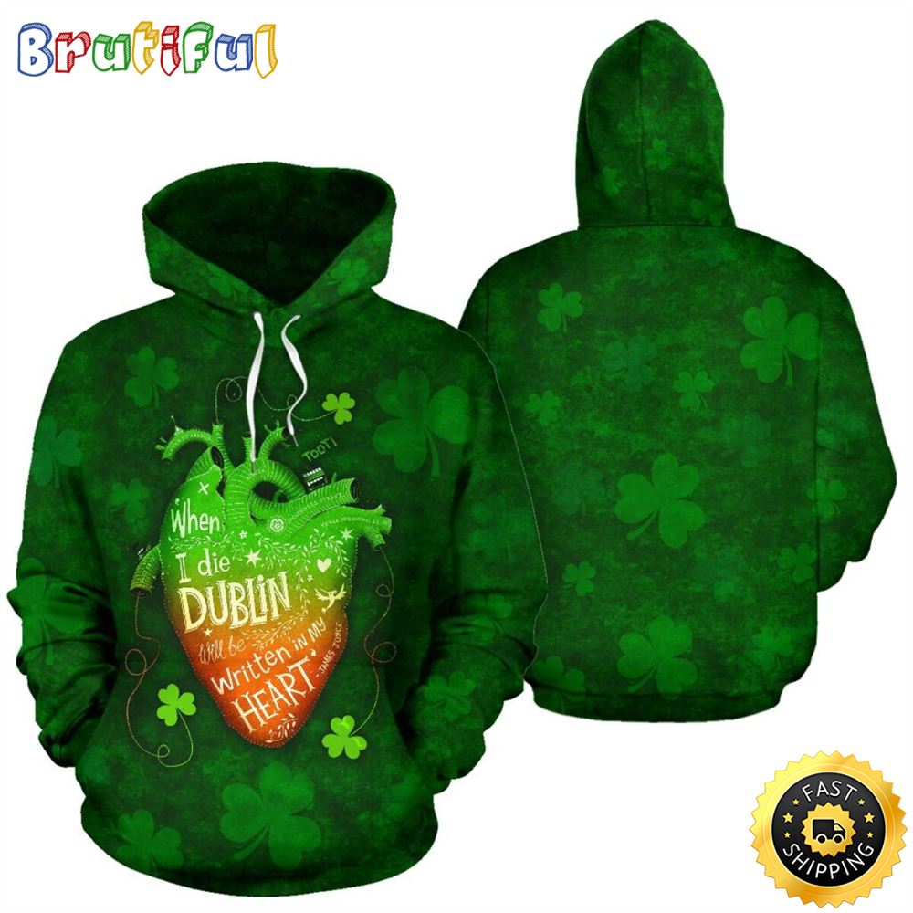 Irish Heart Full Hoodie Irish St.Patricks Day All Over Print Shirt