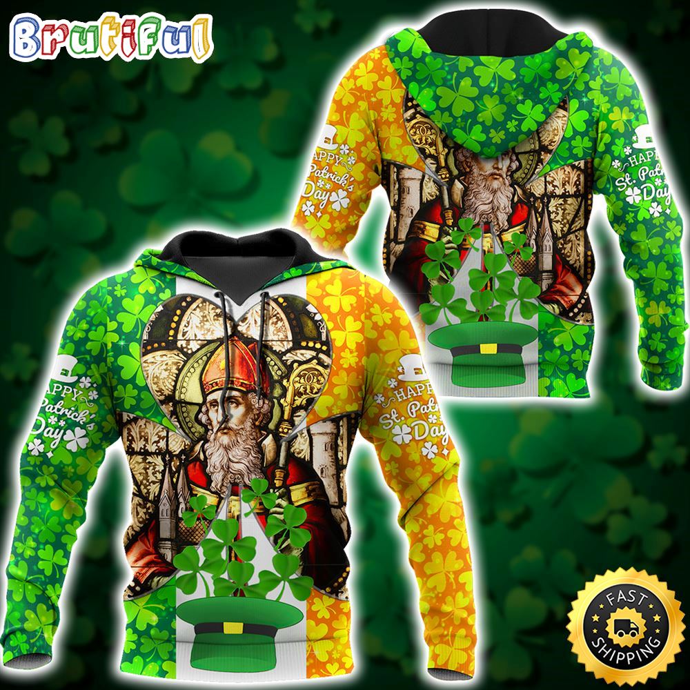 Irish Saint Patrick Shamrock 3D All Over Print Shirt