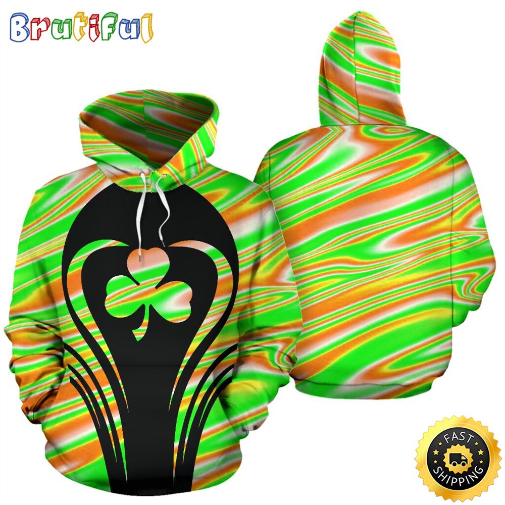 Irish Ultraholo Full Hoodie St.Patricks Day All Over Print Shirt