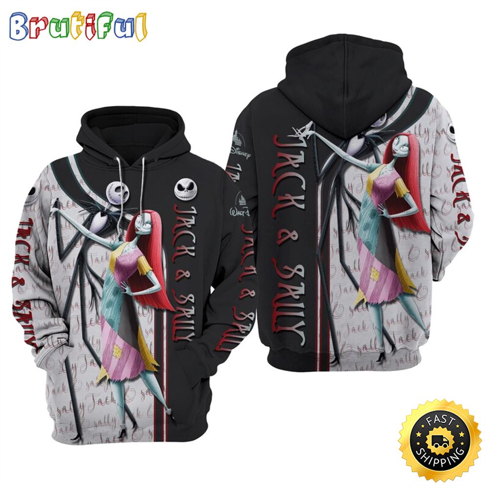 Jack _ Sally Nightmare Before Christmas 3D Hoodie All Over Print Shirts