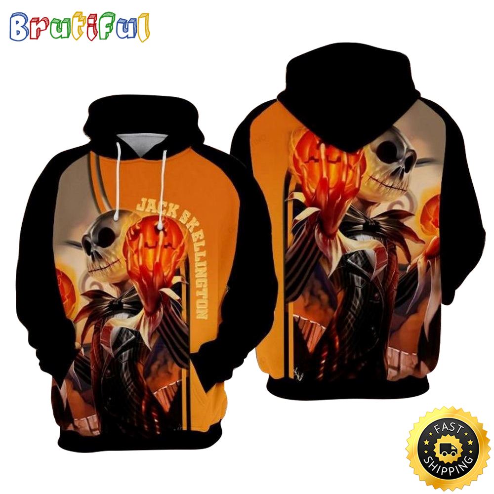 Jack Skellington Pumpkin King 3D Hoodie All Over Print Shirts