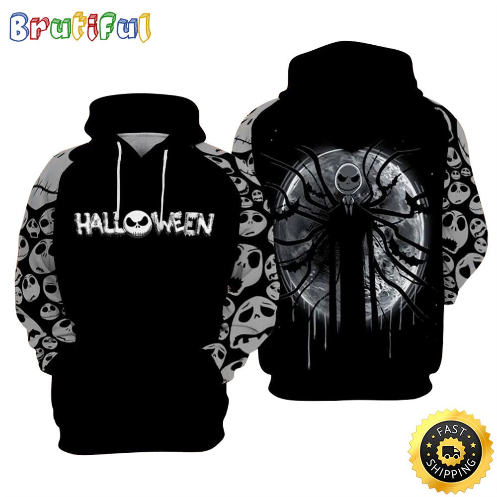 Jack Skellington Slender Man 3D Hoodie All Over Print Shirts