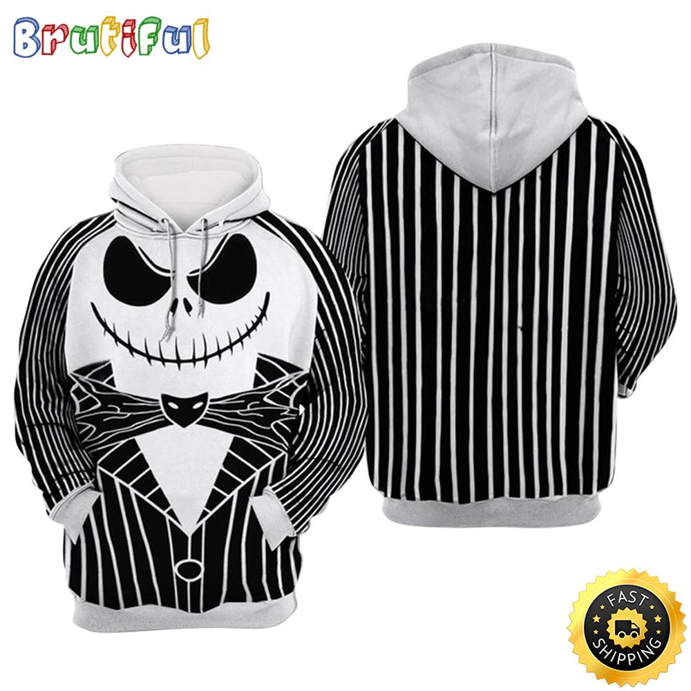 Jack Skellington Suit Cosplay 3D Hoodie All Over Print Shirts