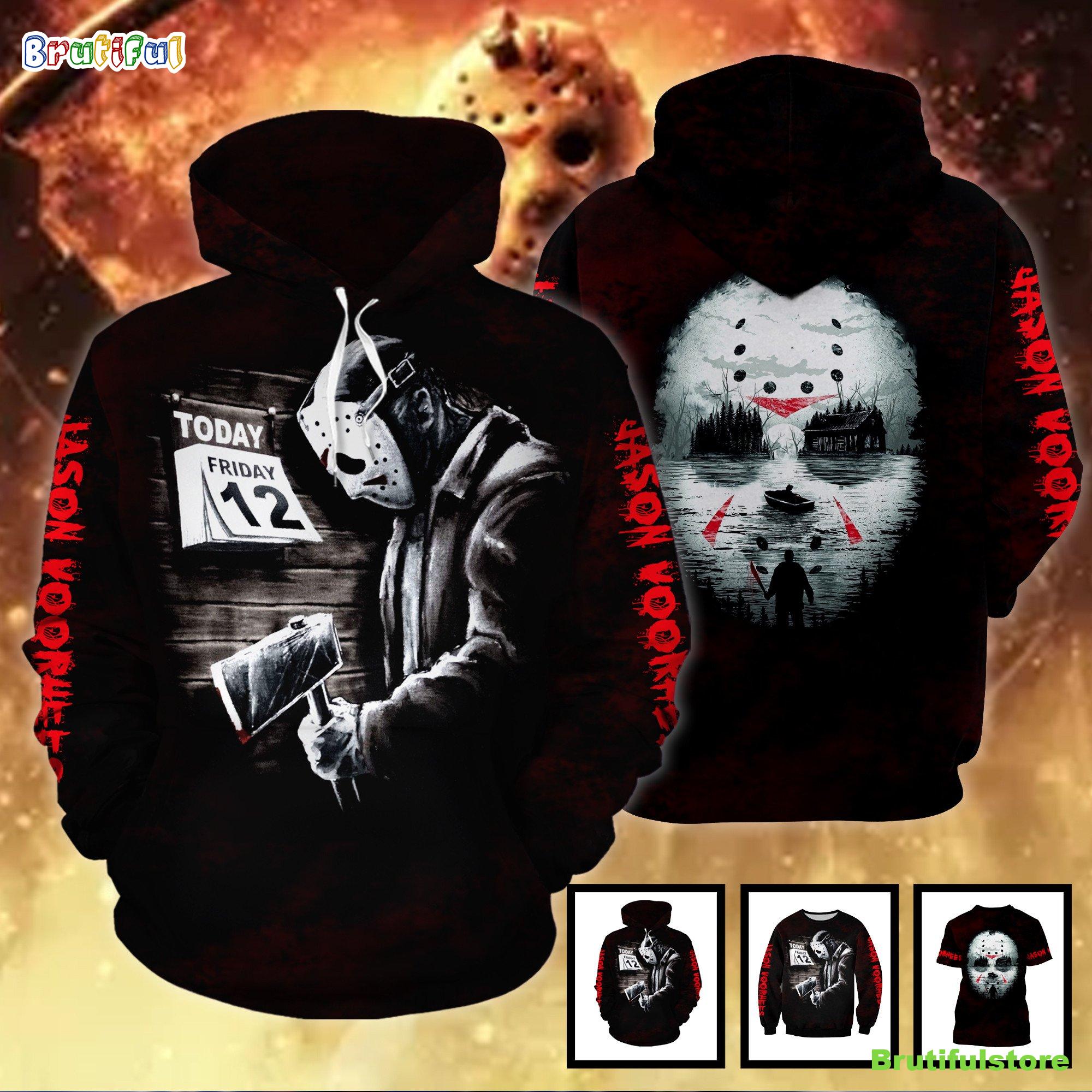 Jason Voorhees Friday The 13th Mask Horror Movie Halloween All Over Print 3D Shirt