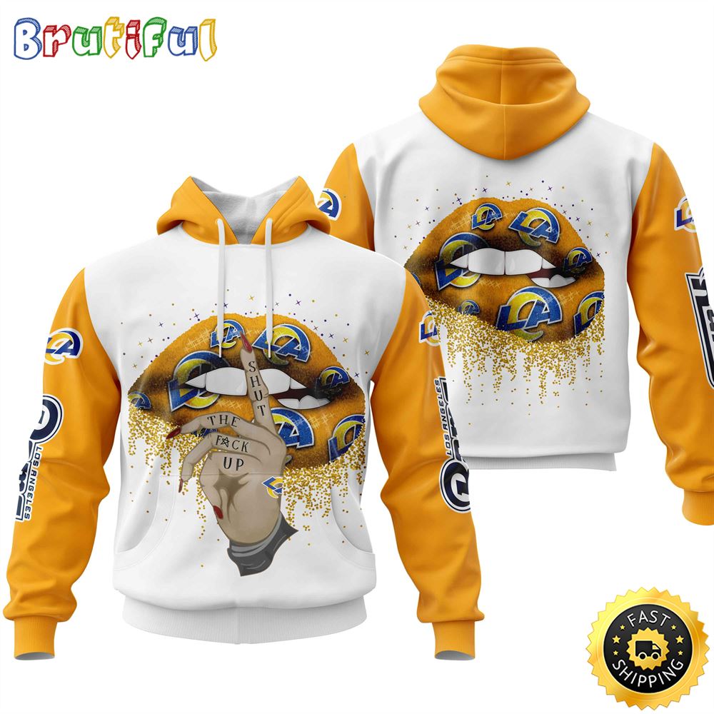 Los Angeles Rams All Over Print Lips 3D Hoodie Show Your Team Spirit