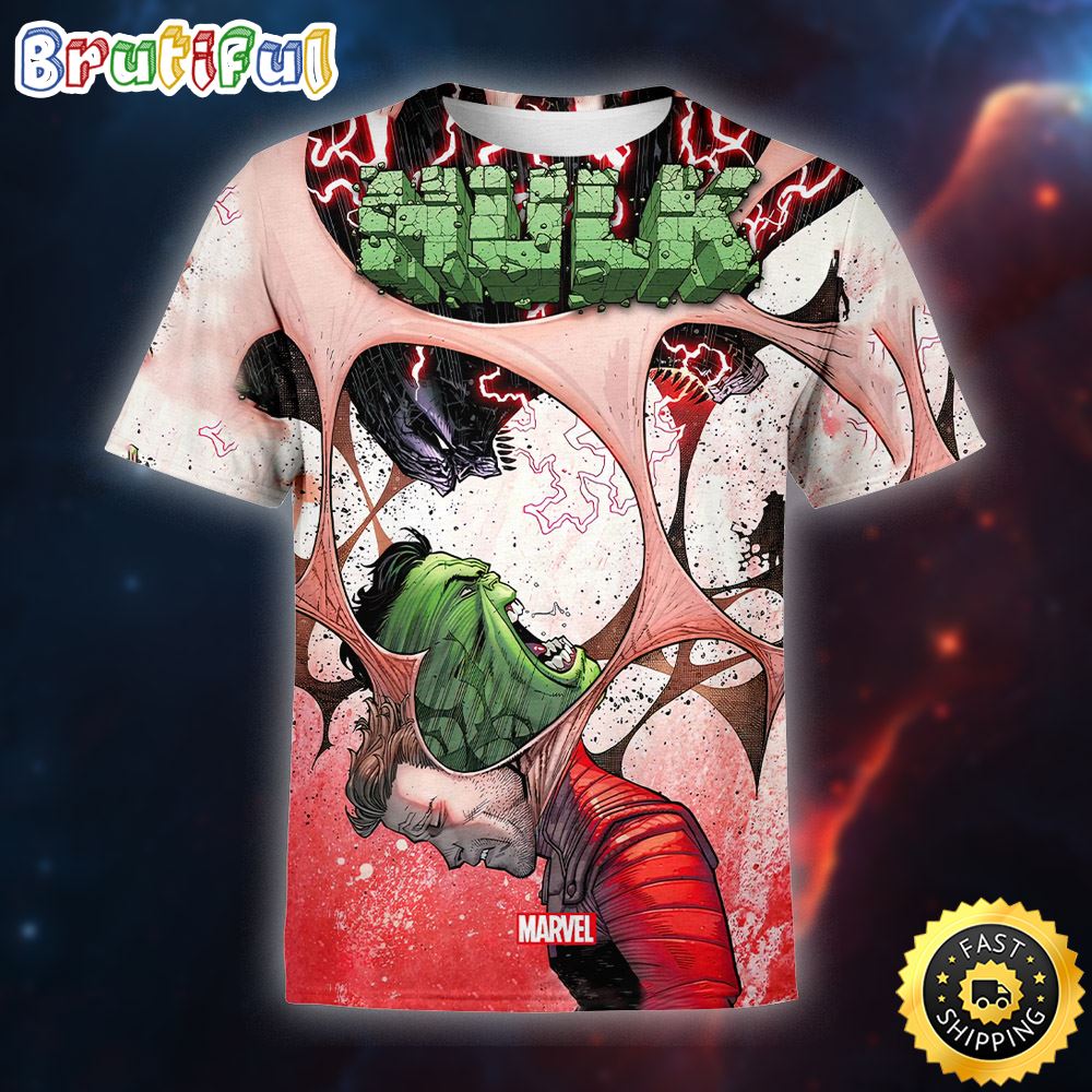 Marvel Comics Hulk Planet Poster All Over Print Shirt