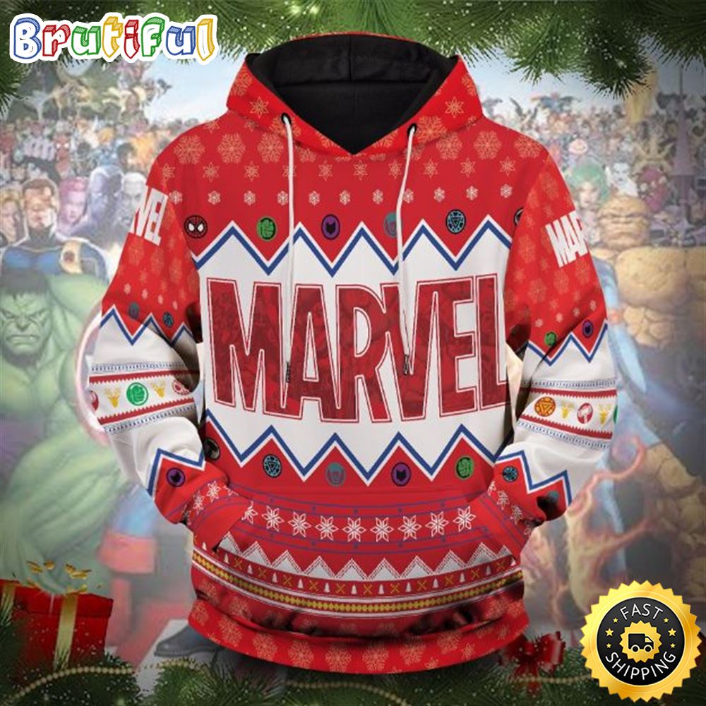 Marvel Merry Christmas 2022 Marvel Christmas All Over Print Shirt