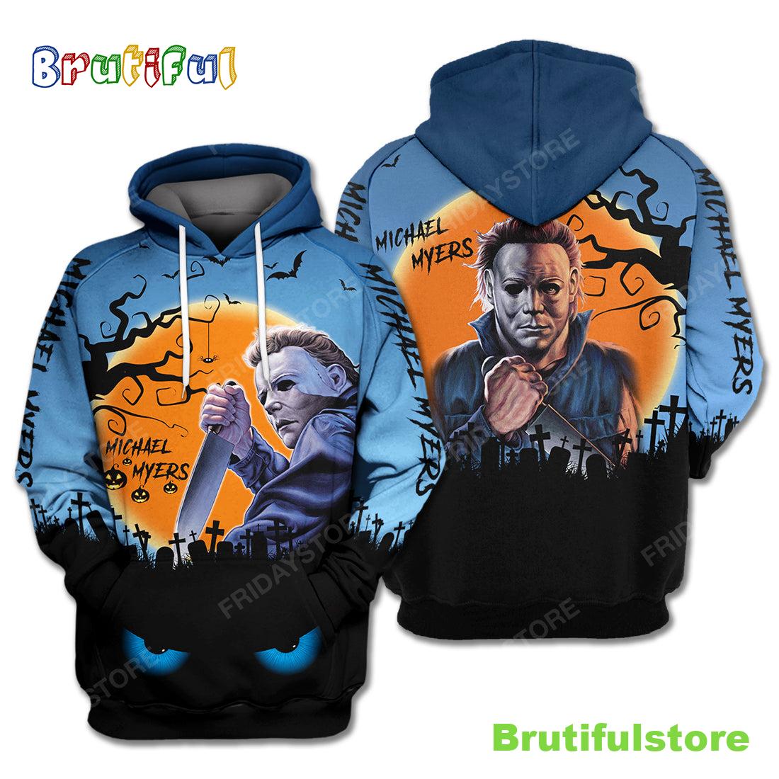 Michael Myers Halloween Night Blue All Over Print Shirt
