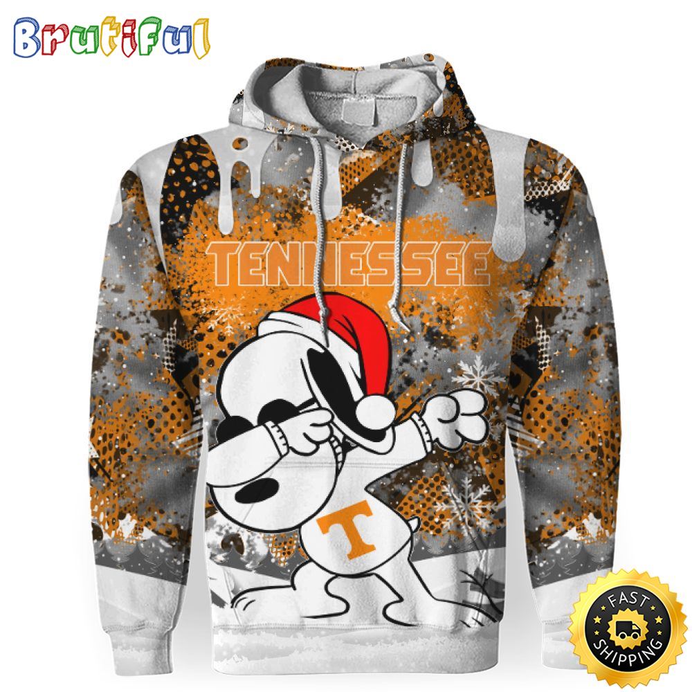 NCAA Tennessee Volunteers Snoopy Christmas Football Christmas Hoodie All Over Print Shirt