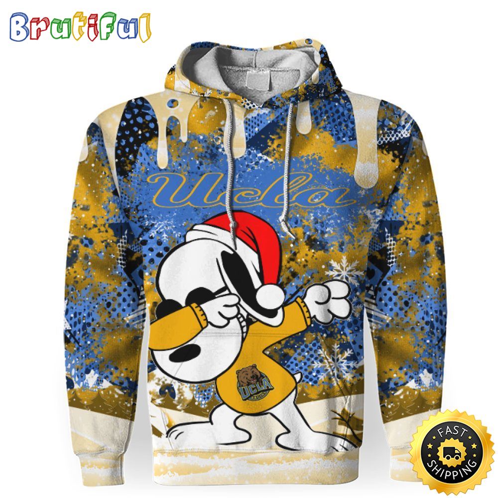 NCAA UCLA Bruins Snoopy Christmas Football Christmas Hoodie All Over Print Shirt