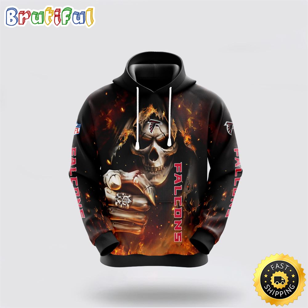 NFL Atlanta Falcons 3D Hoodie All Over Print Skull Elevate Your Game