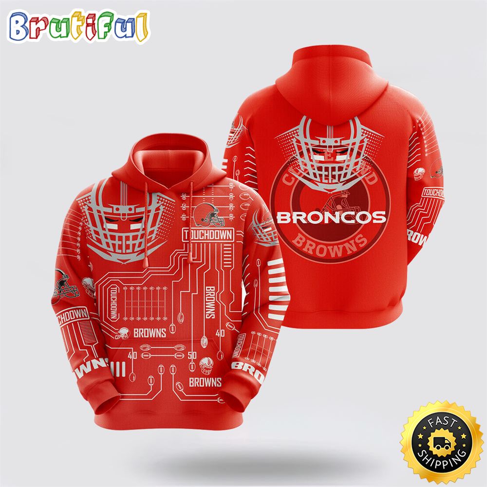 NFL Cleveland Browns 3D Hoodie All Over Print Shirts Get Ready For Game Day