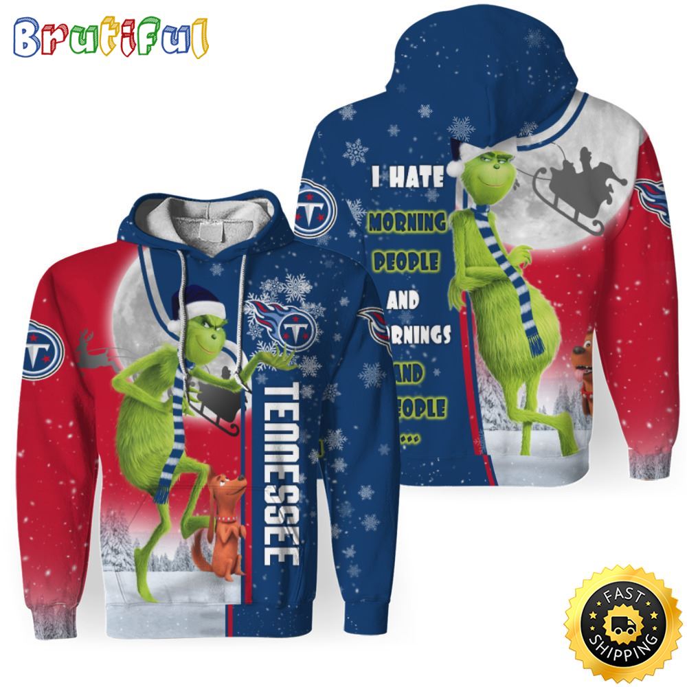 NFL Tennessee Titans The Grinch Christmas Football Christmas Hoodie All Over Print Shirt