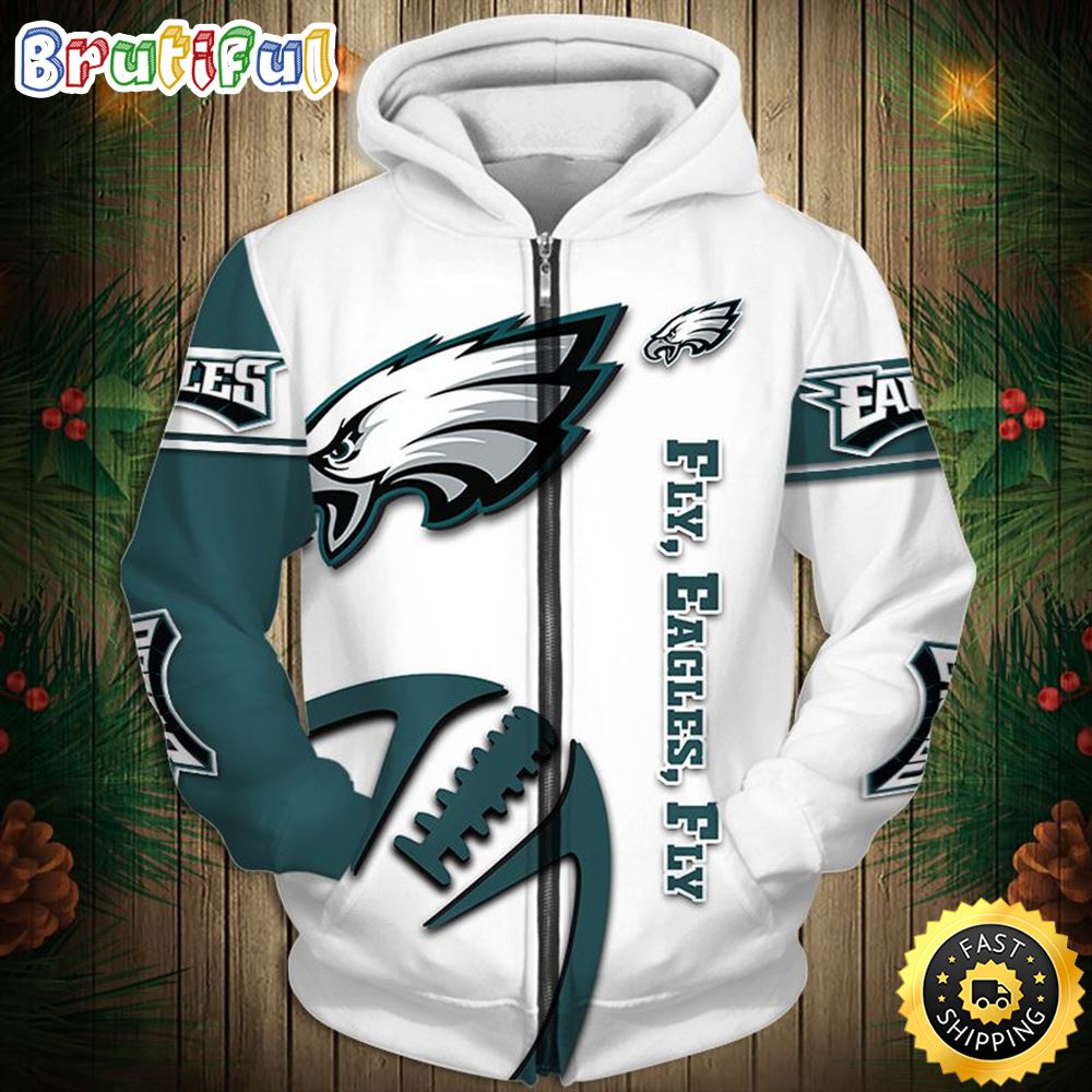 NFL.Philadelphia Eagles _ Eagles Fly 3D Hoodie All Over Print Shirt
