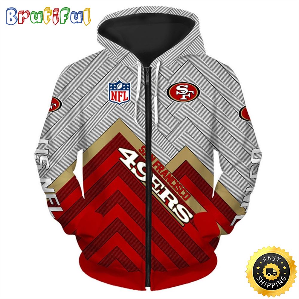 N.F.L.San Francisco 49ers Logos _ Official 49ers Team Colors 3d All Over Print Shirt