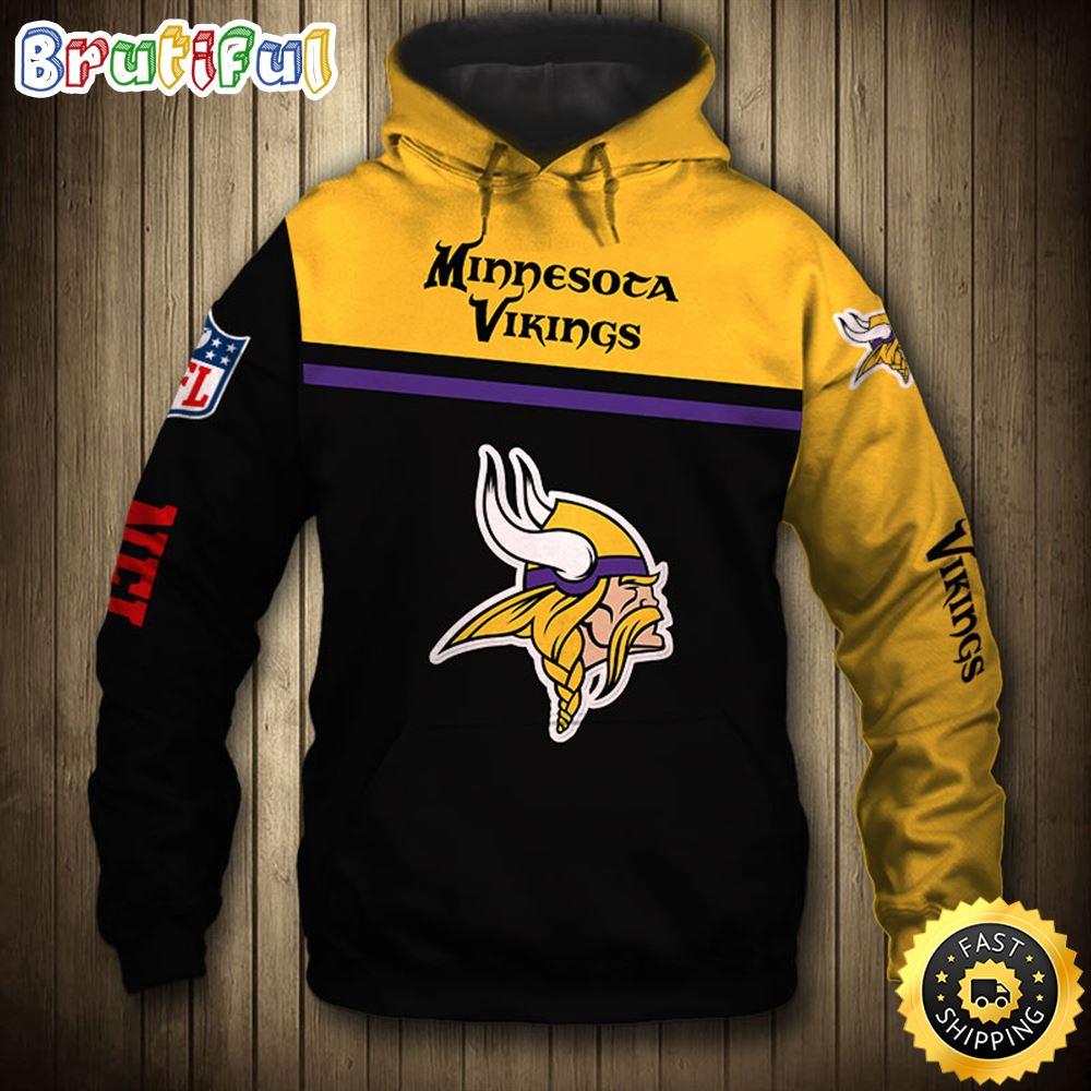 New N.F.L.Minnesota Vikings 3D Hoodie All Over Print Shirts