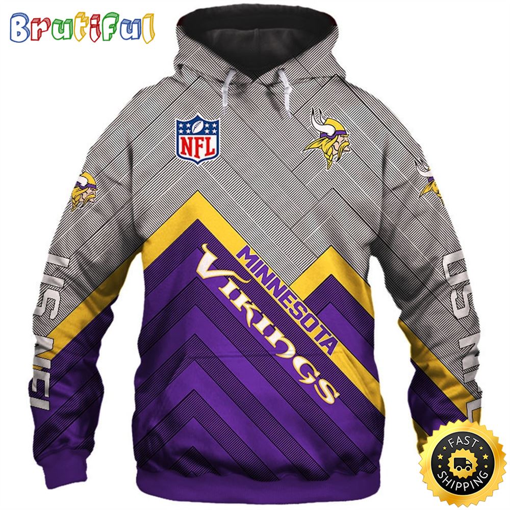 New Official N.F.L.Minnesota Vikings _ Vikings Logos 3D Hoodie All Over Print Shirts
