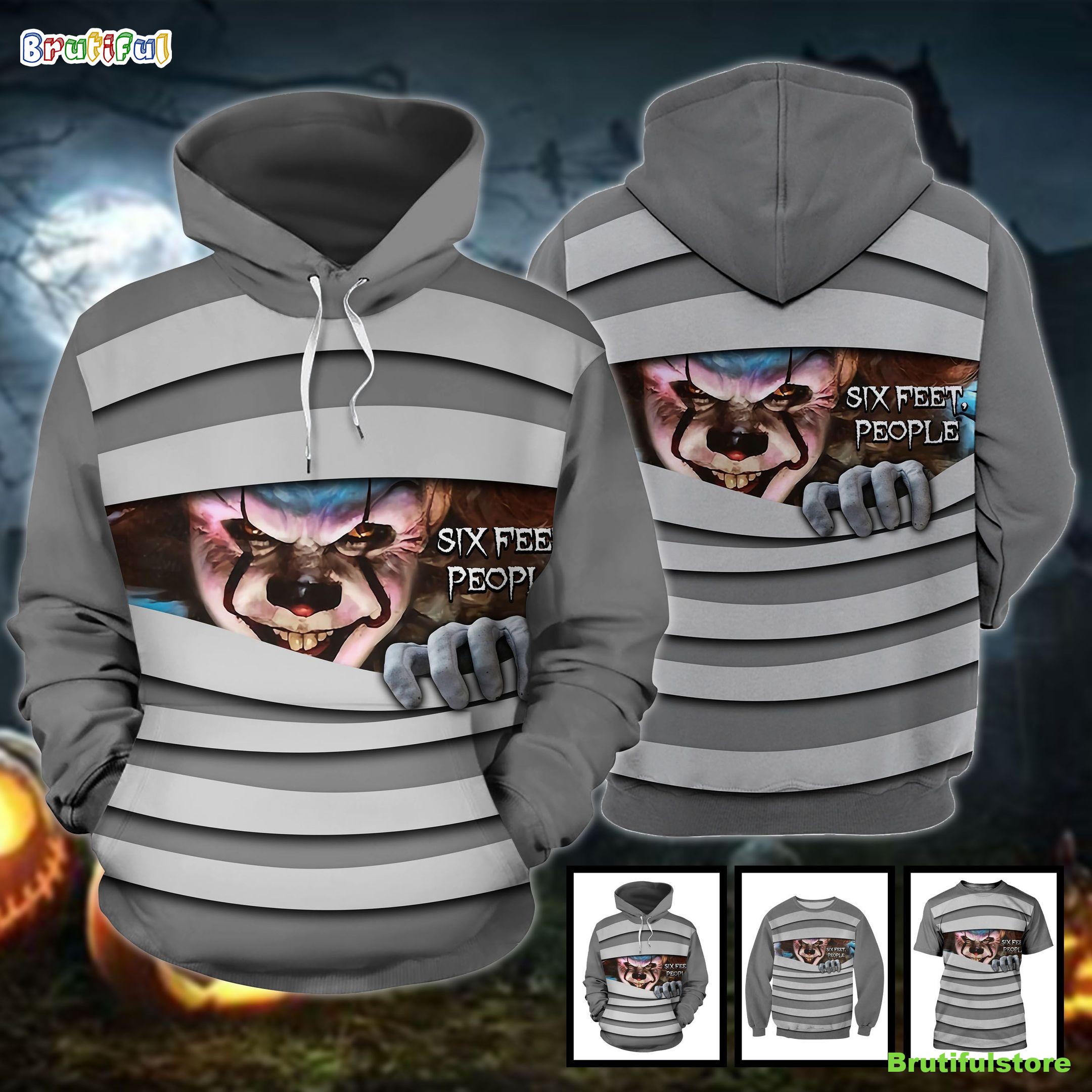 Pennywise IT Six Feet People Horror Movie Halloween All Over Print 3D Shirt