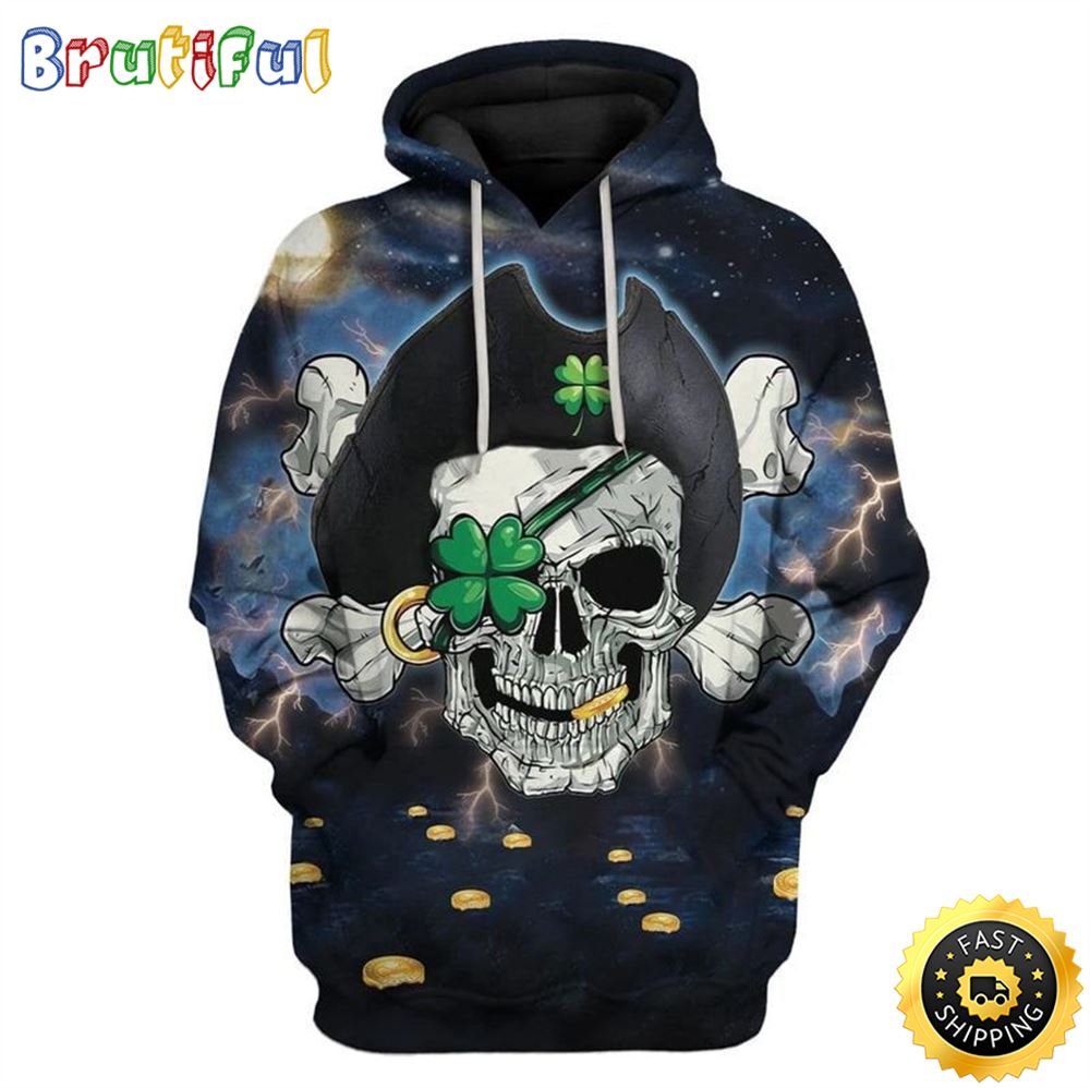 Pirate St Patricks Day Happy Patrick_s Day 3d Hoodie All Over Print Shirt