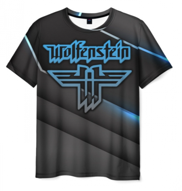 Wolfenstein emblem black print 3D T-shirt