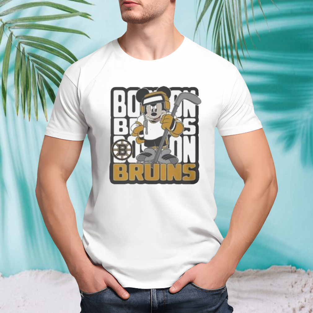 Boston Bruins disney mickey mouse T-shirt